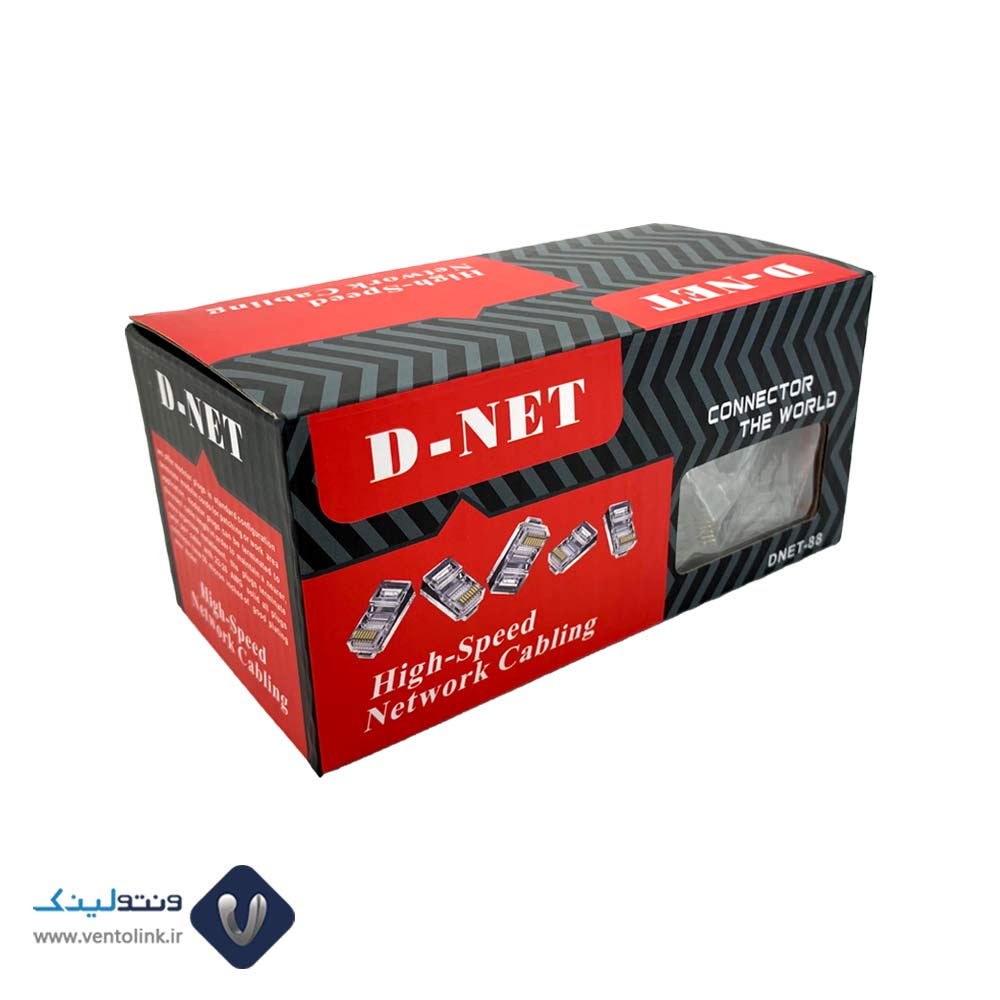 سوکت شبکه دی نت Cat6 UTP بسته 100 عددی